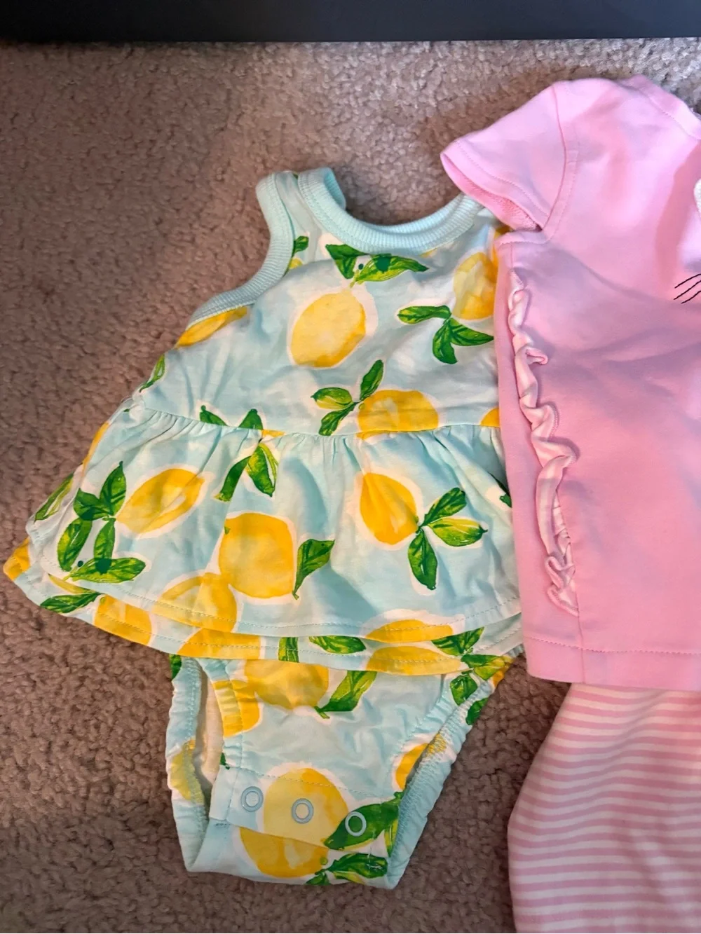 3 girls outfits size 6-9 months - two are NWT